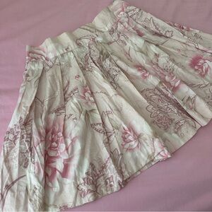 Vintage Pink Floral Mini Skirt